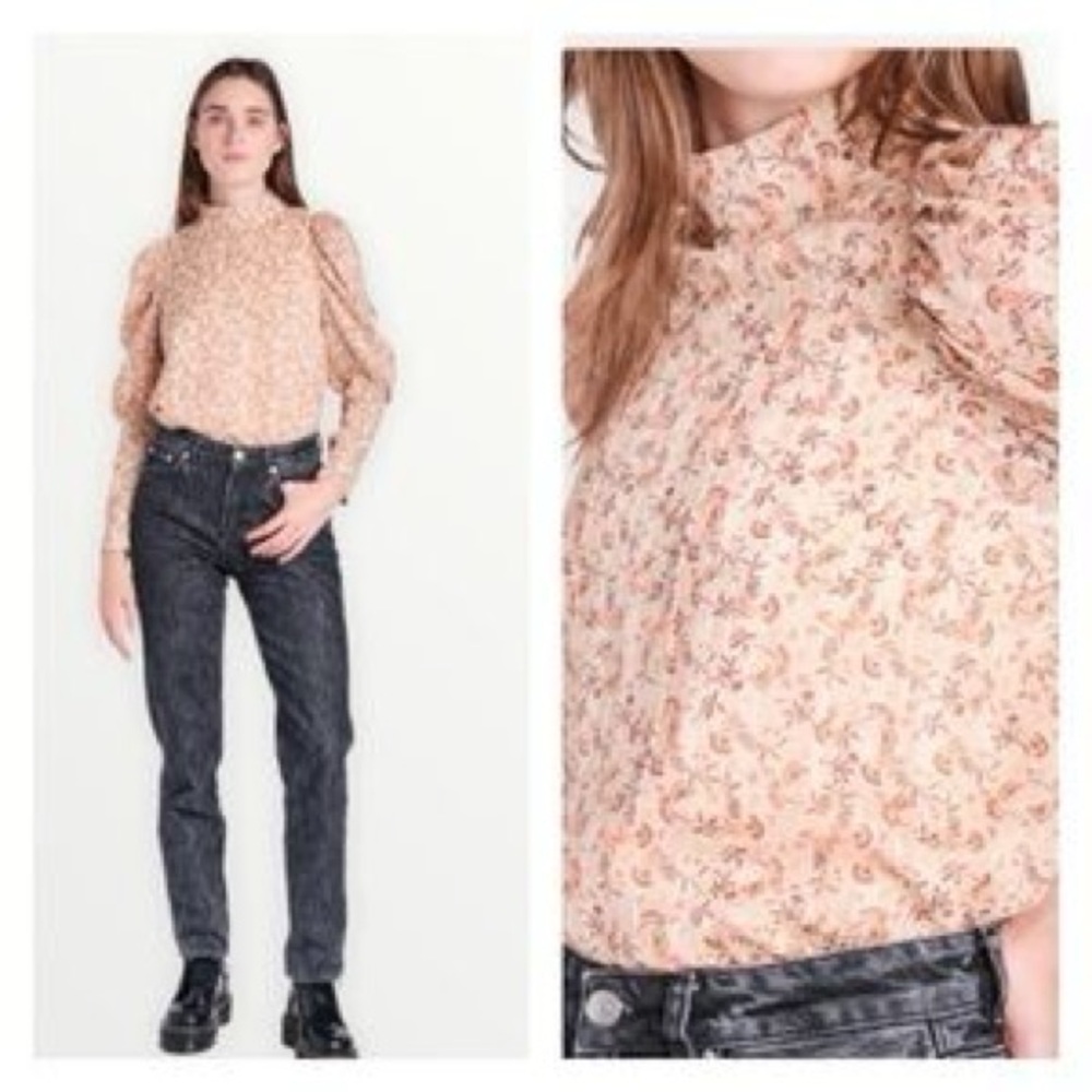 En Saison Floral Print Puff Sleeve Blouse - NWT - Picture 5 of 5